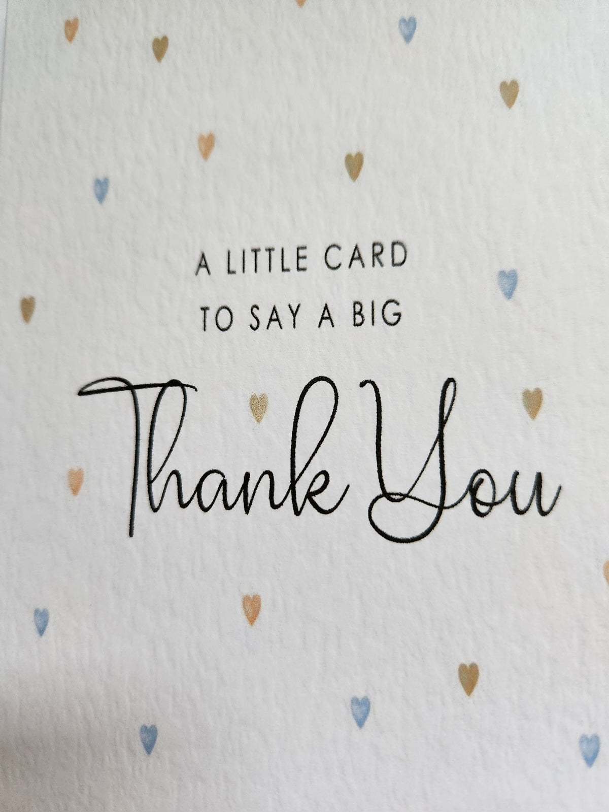 Pack of 5 - A6 Thank you Card - 250 gsm Card with Envelope