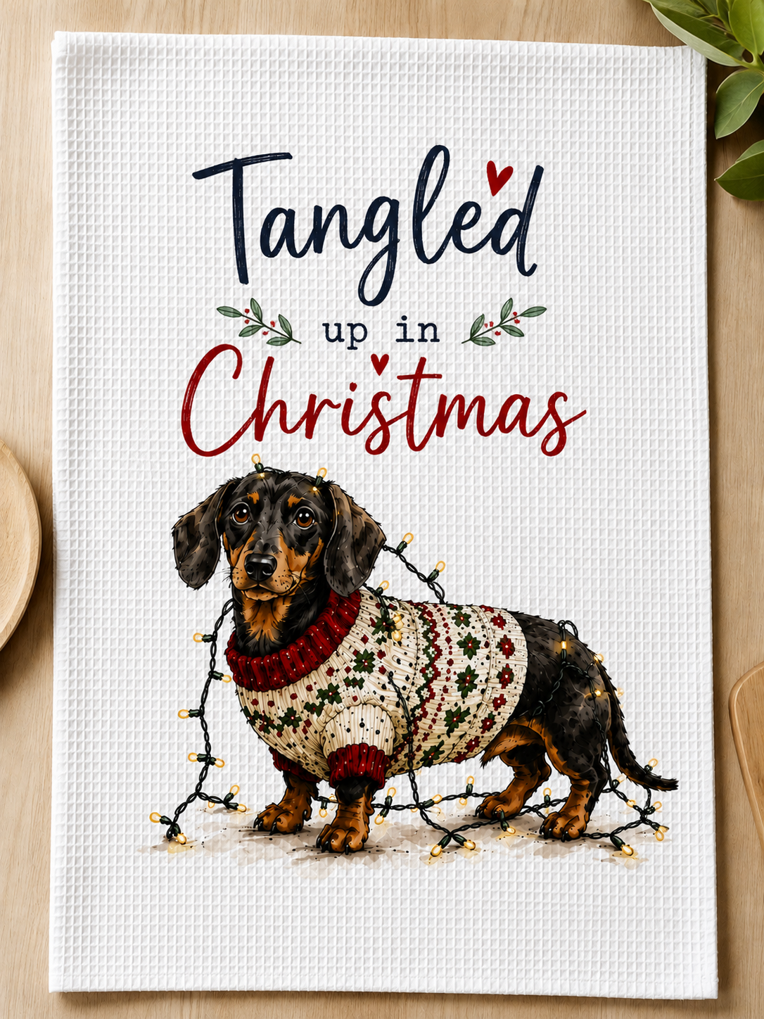 Tangled Up In Christmas - Tea Towels