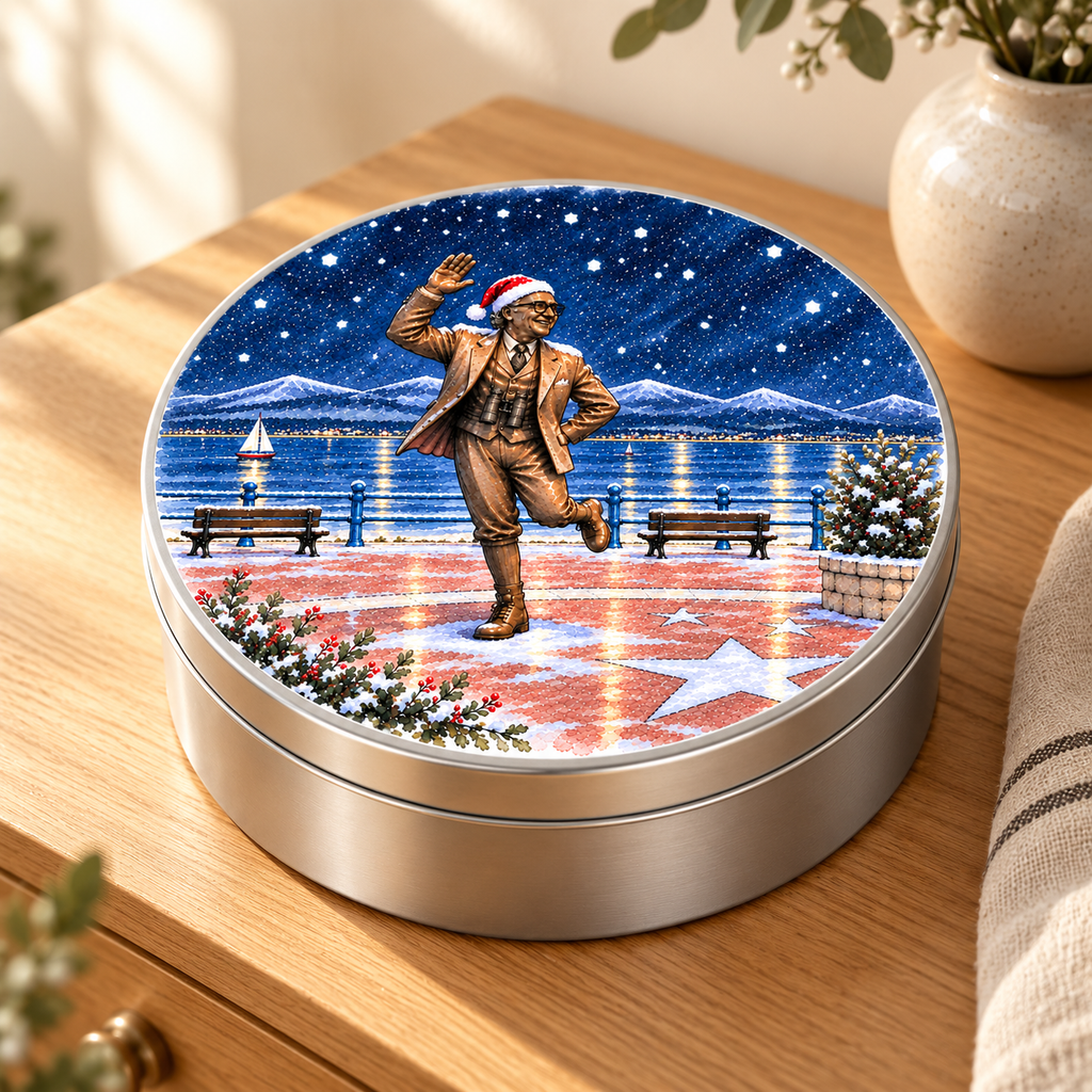 Christmas Tin - 15 x 15 cm - Morecambe Christmas Designs