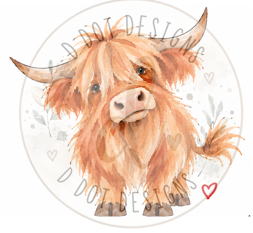 Highland Cow Coasters – Set of 4
