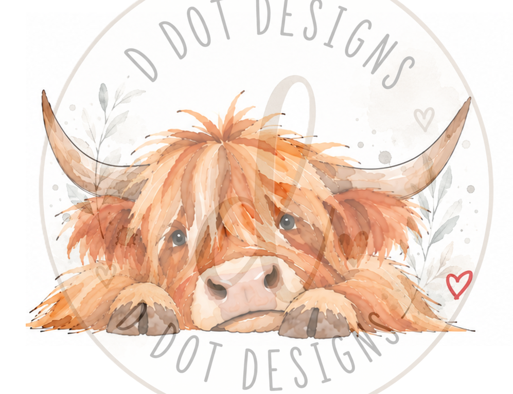 Highland Cow Coasters – Set of 4
