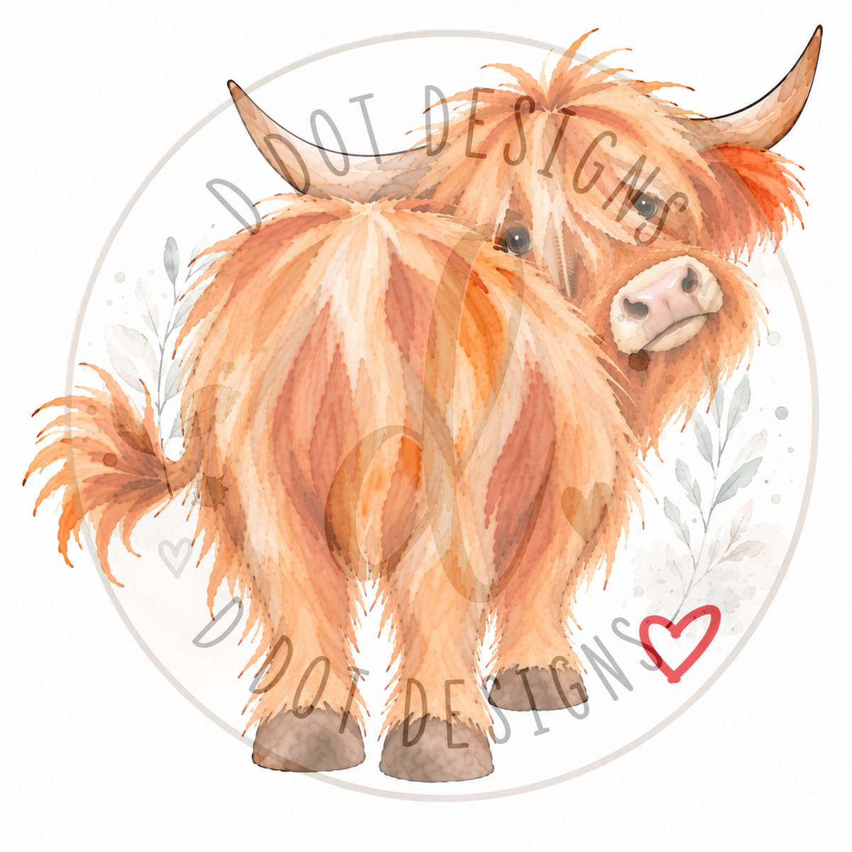 Highland Cow Coasters – Set of 4