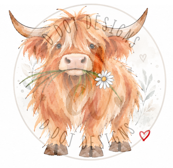 Highland Cow Coasters – Set of 4