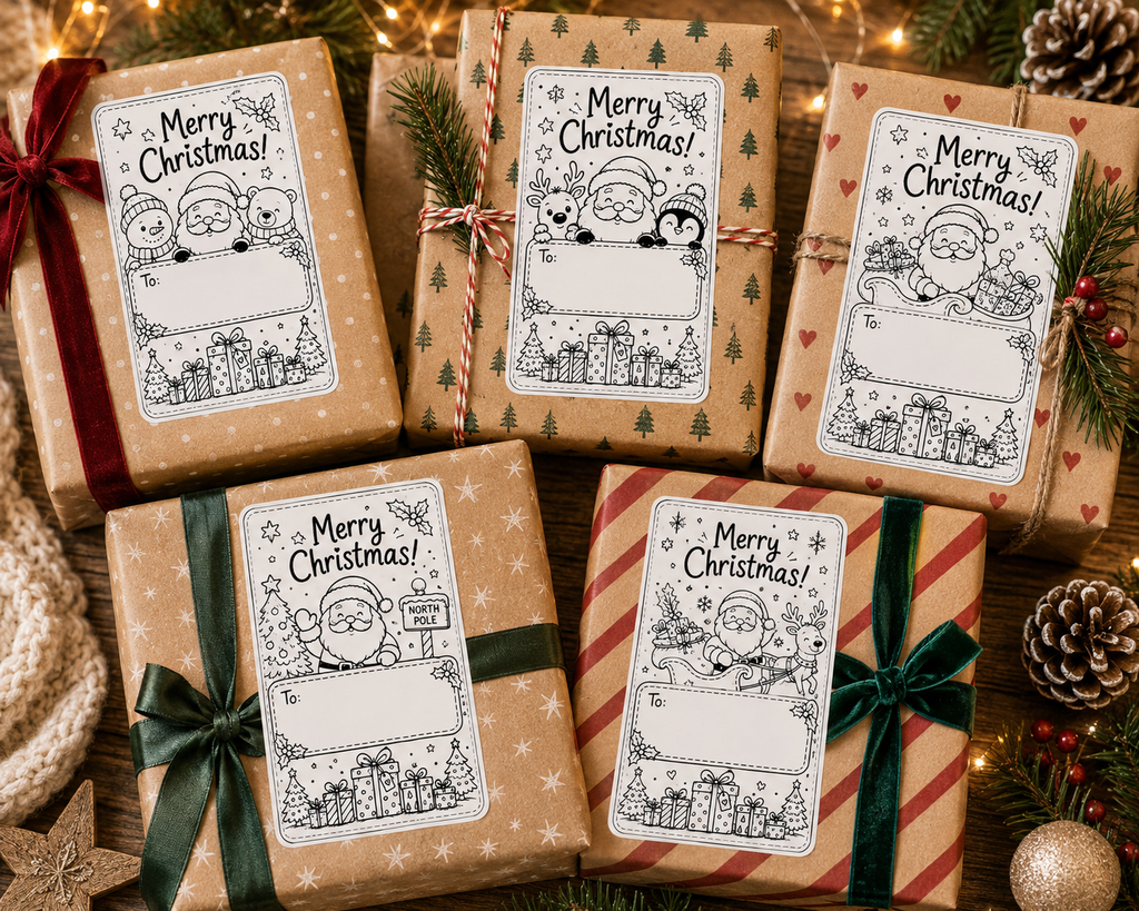 10 Christmas Labels - Kids / Classic