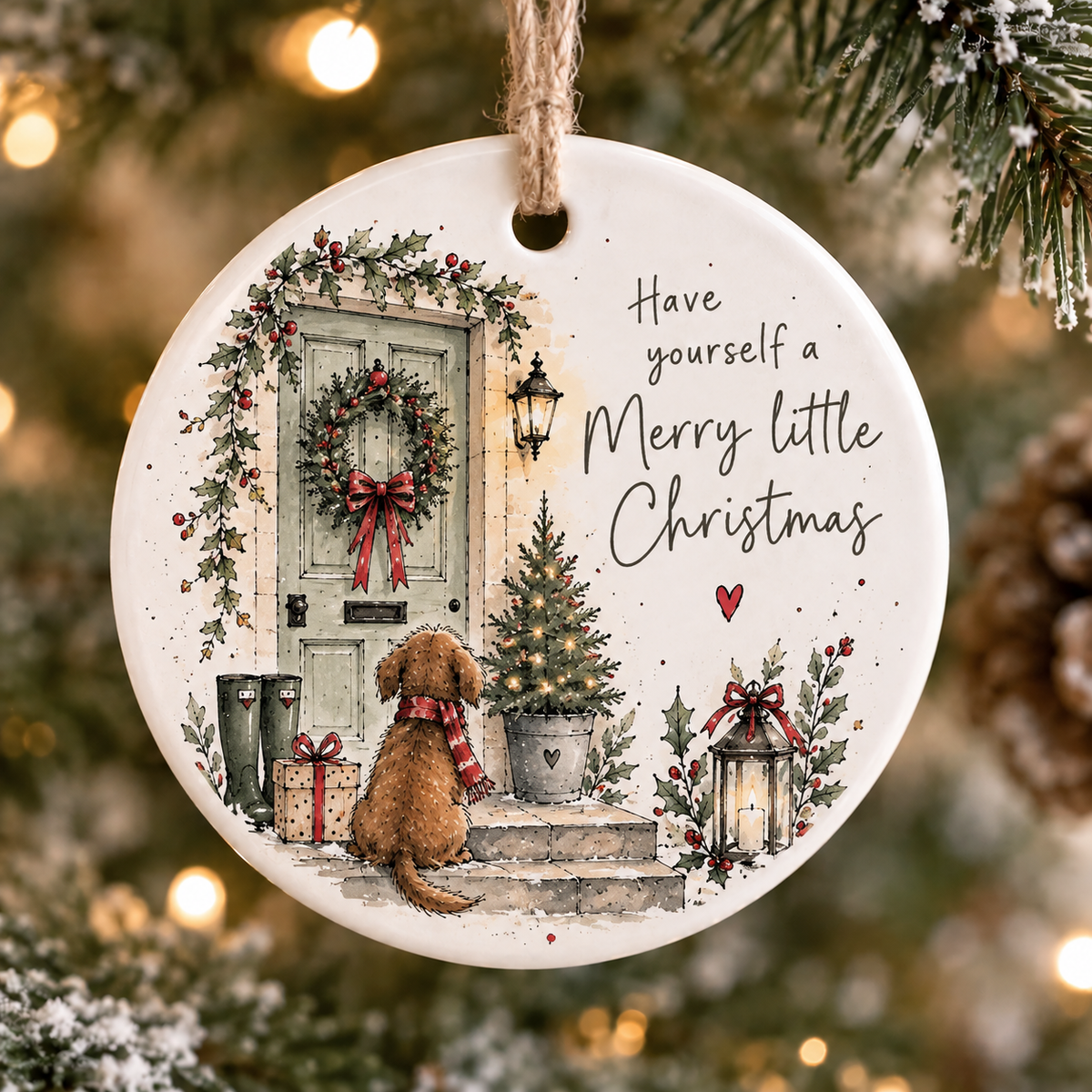 Ceramic "Cosy Christmas" Keepsake Decorations