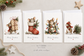 4 Pack of Christmas Cards - Cute Mouse Design