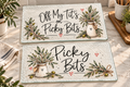 Picky Bits Glass Chopping Board | A4 / A3  Kitchen Gift