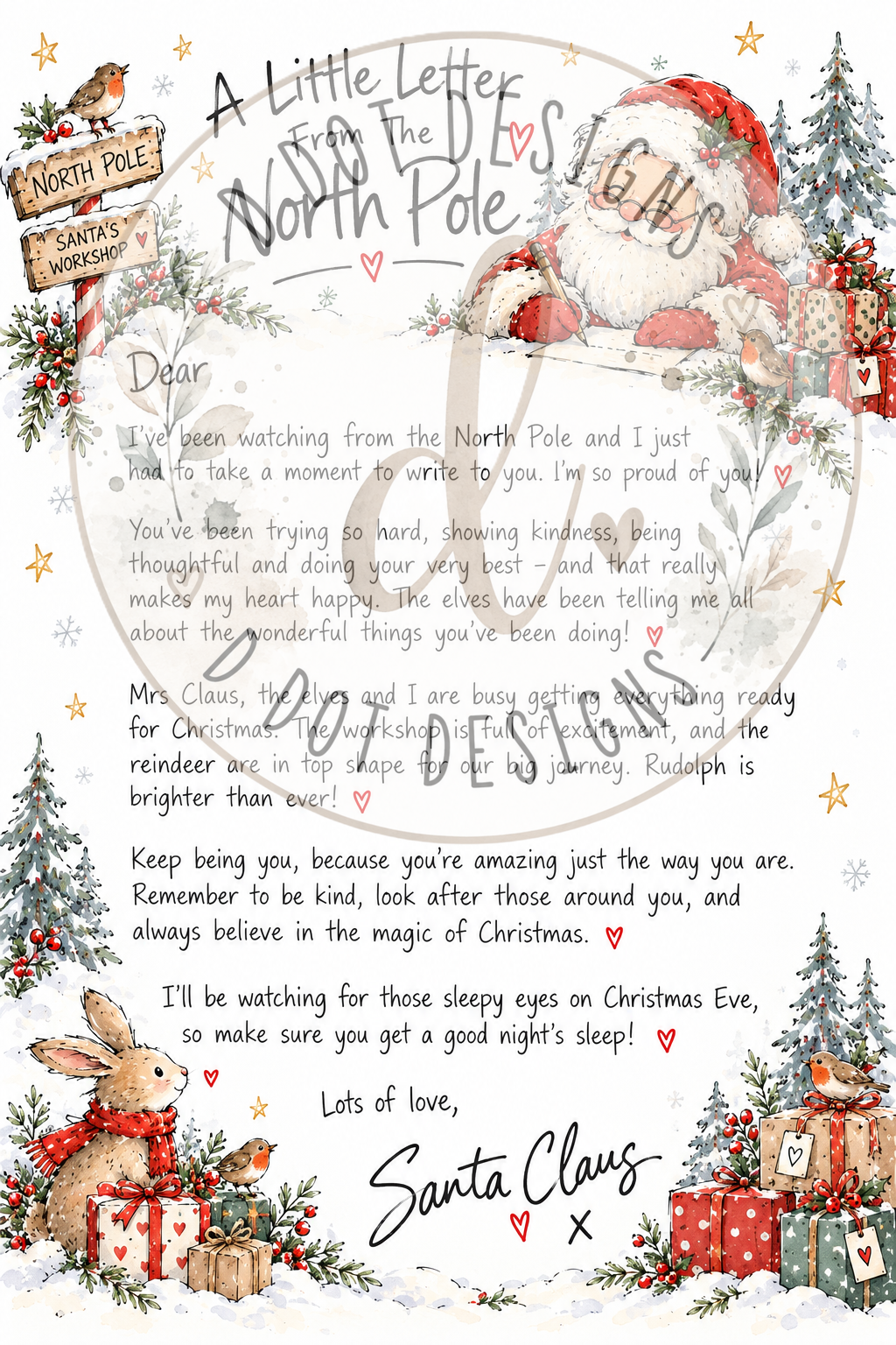 Personalised Letter from Santa & Nice or Naughty List Certificate Set