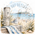 Seaside Round Storage Tin – Choice of 4 Coastal Designs