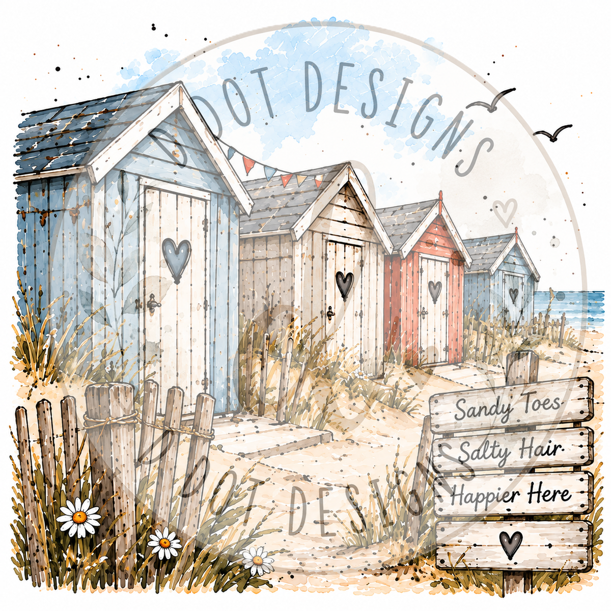 Seaside Round Storage Tin – Choice of 4 Coastal Designs