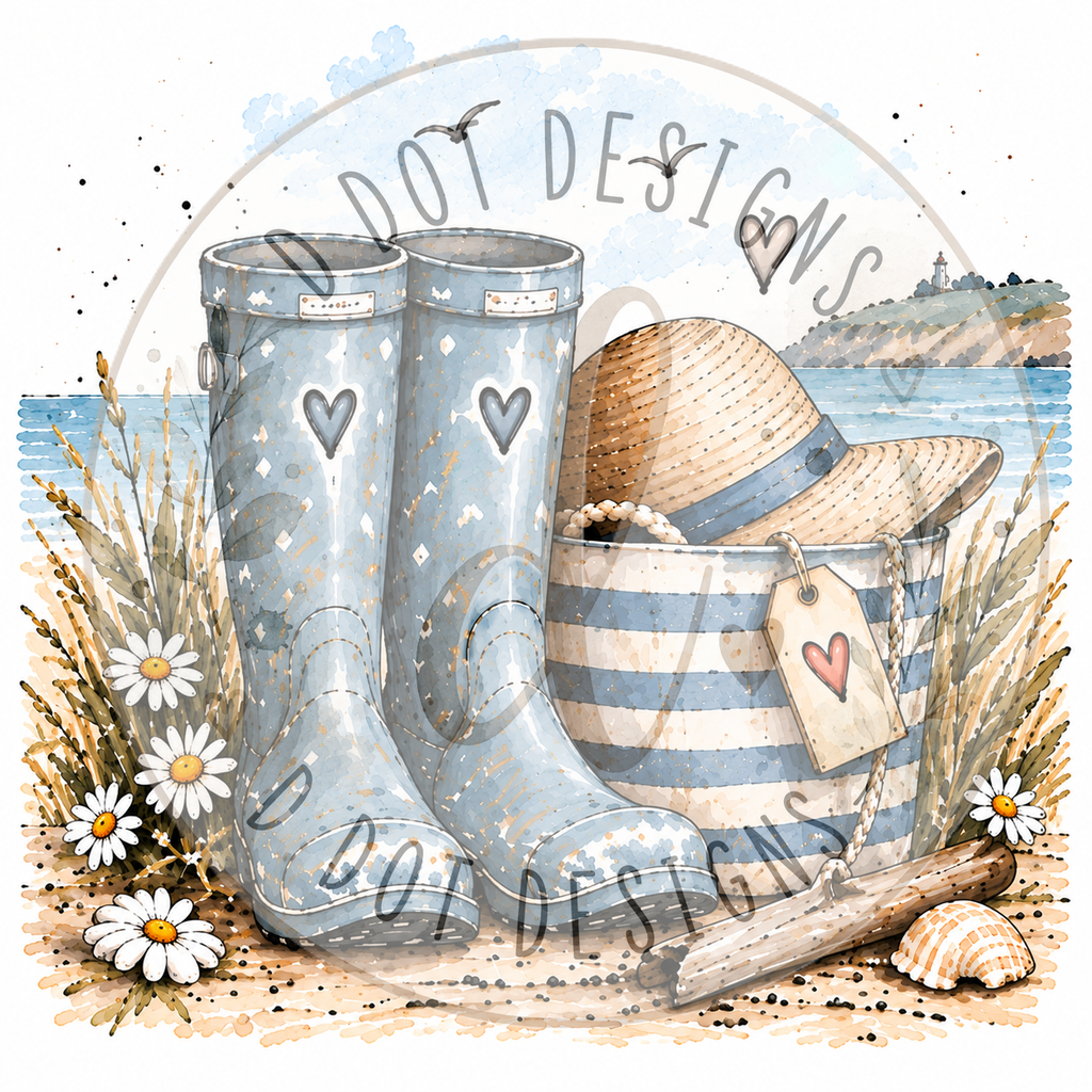 Seaside Round Storage Tin – Choice of 4 Coastal Designs