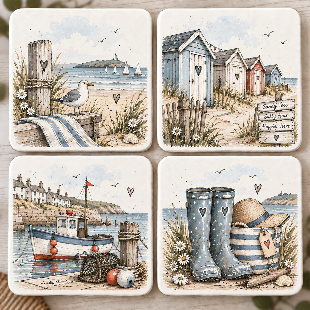Seaside - Set of 4 Coasters