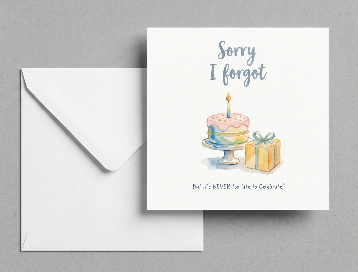 Belated Birthday Card