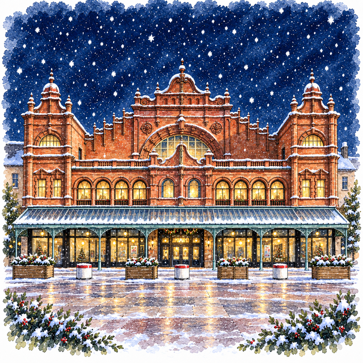 Christmas Tin - 15 x 15 cm - Morecambe Christmas Designs